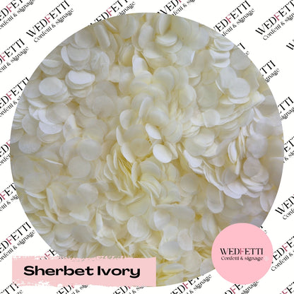 Slow falling paper Confetti - Sherbet Ivory