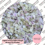 Slow falling paper Confetti - Light Ivory Light Sage Grey Lavender