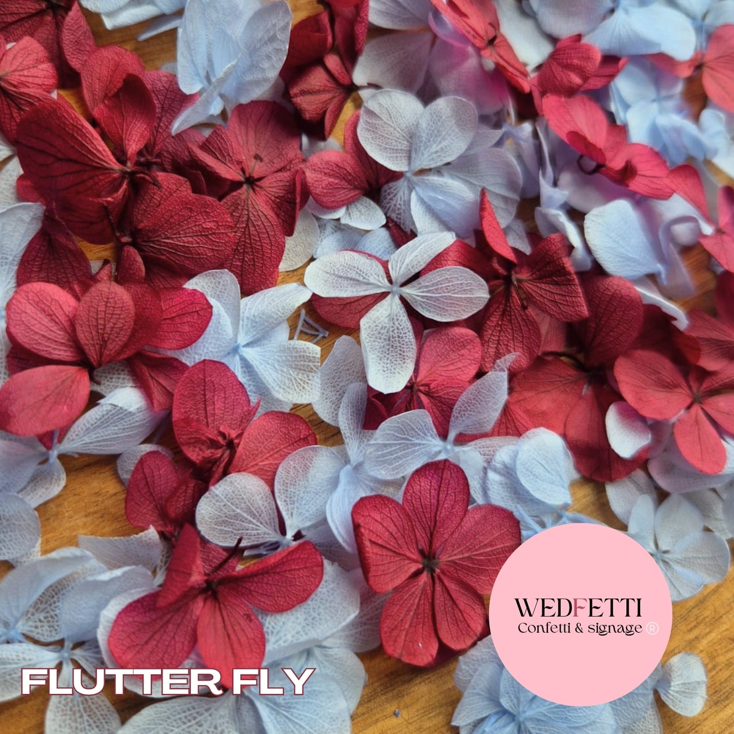 FlutterFly® Petal Confetti - Burgundy Blue