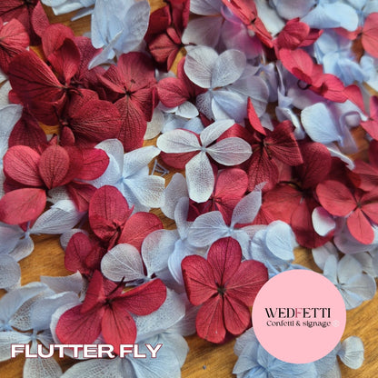 FlutterFly® Petal Confetti - Burgundy Blue