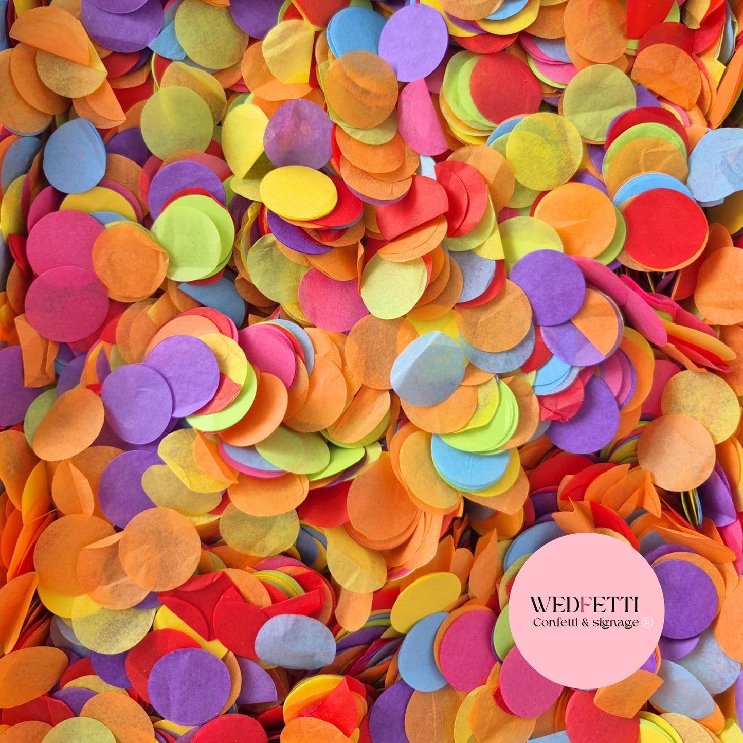 Circles Large 2.5cm Biodegradable - Classic Party Fuschia Mix DB BY