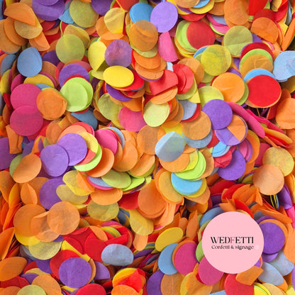 Circles Large 2.5cm Biodegradable - Classic Party Fuschia Mix DB BY
