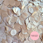 Slow falling shimmering paper Confetti 2.5cm - Light Rose Gold - Biodegradable