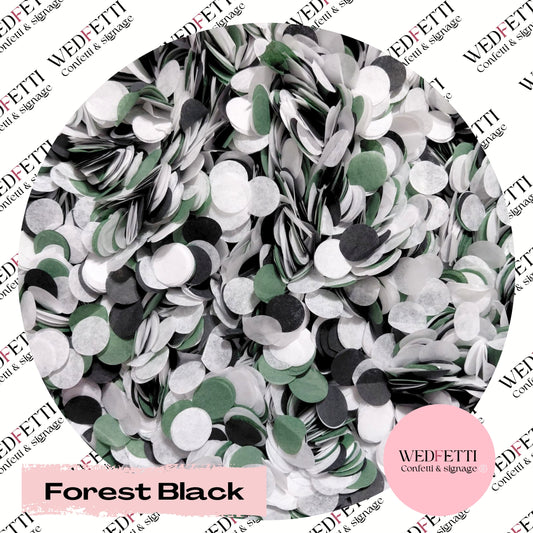 Slow falling paper Confetti - Forest Black