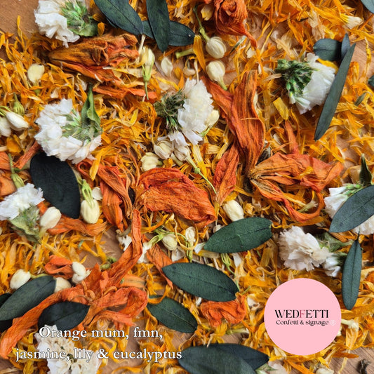 Petals - Orange Lily Eucalyptus Mix