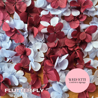 FlutterFly® Petal Confetti - Burgundy Blue