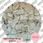Circles Large 2.5cm Biodegradable - Light Sage Grey