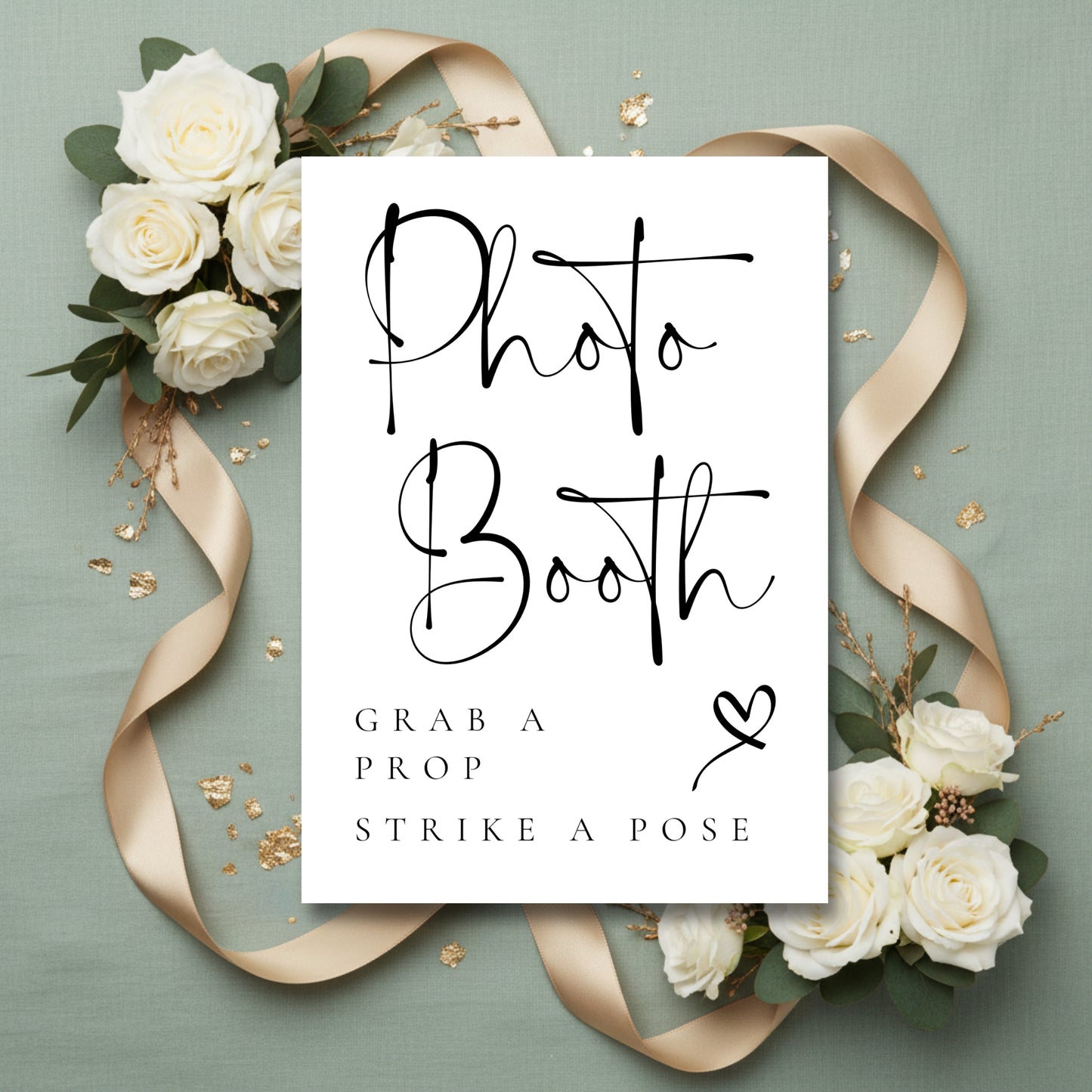 Photo booth sign - Lucia black