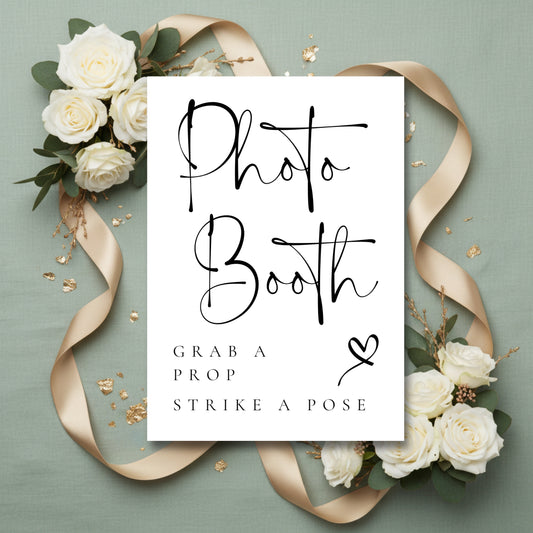 Photo booth sign - Lucia black