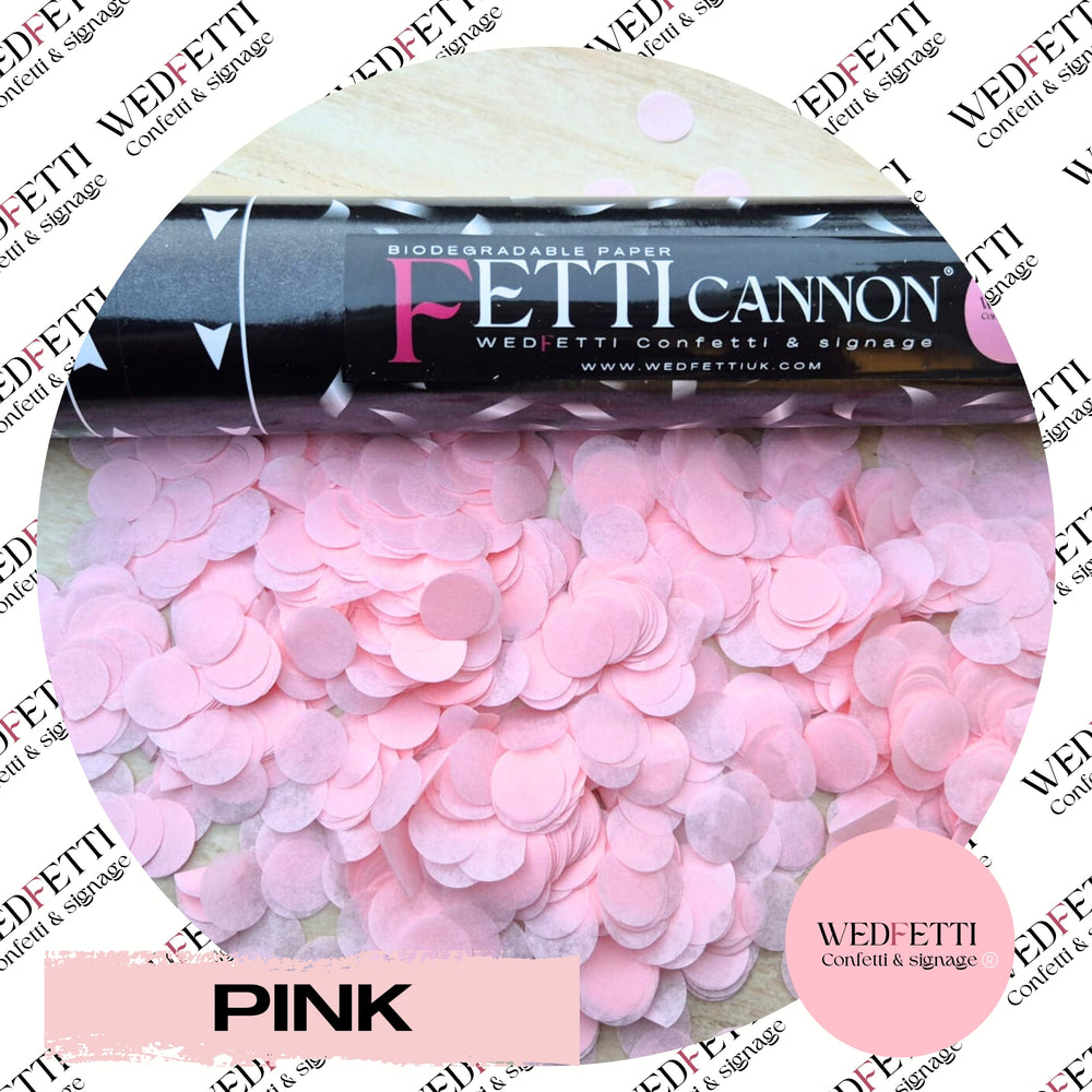 Gender reveal Biodegradable Confetti Cannon - Pink