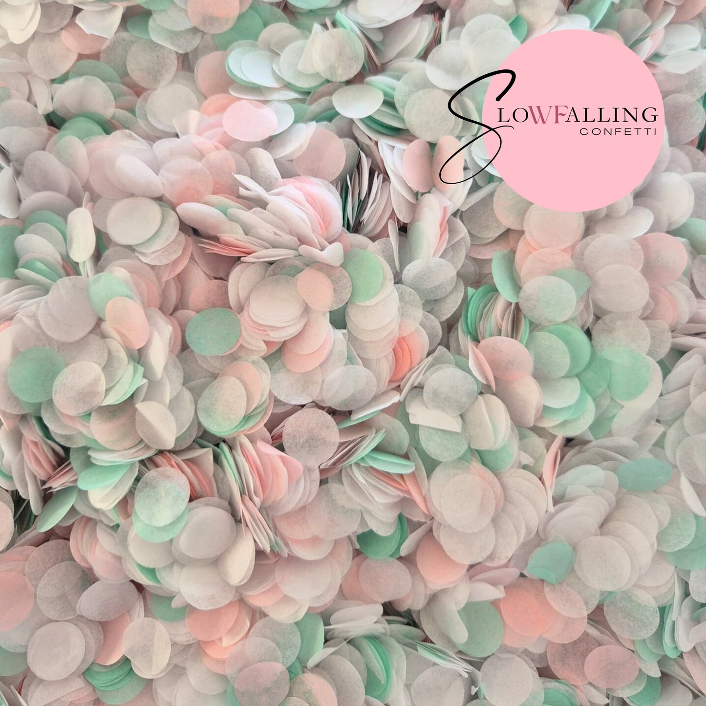 Slow falling paper Confetti - Mint Blush