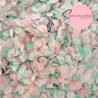 Slow falling paper Confetti - Mint Blush