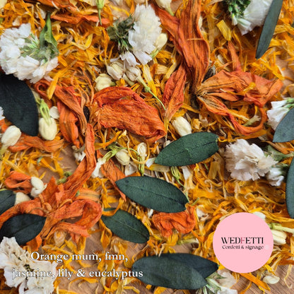 Petals - Orange Lily Eucalyptus Mix
