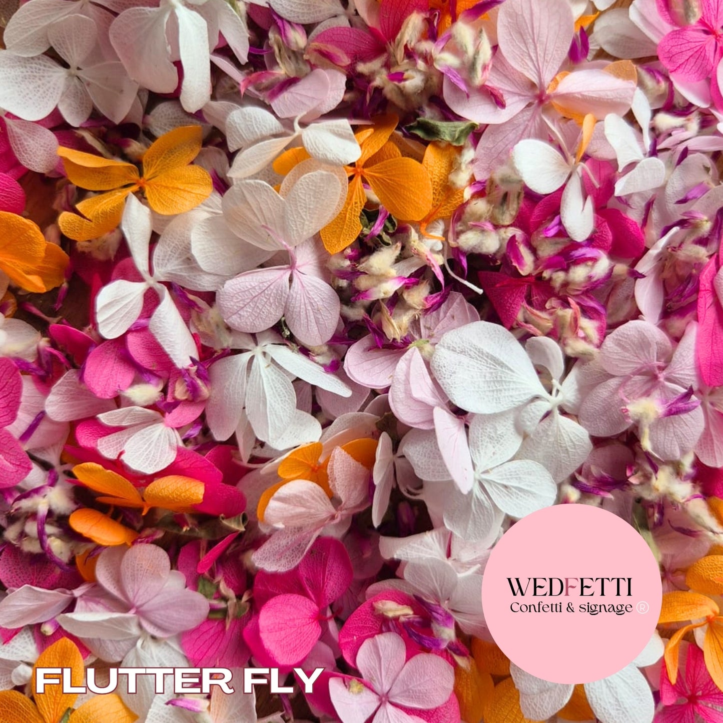 FlutterFly® Petal Confetti - Fruit Salad Blush + Purple Globosa