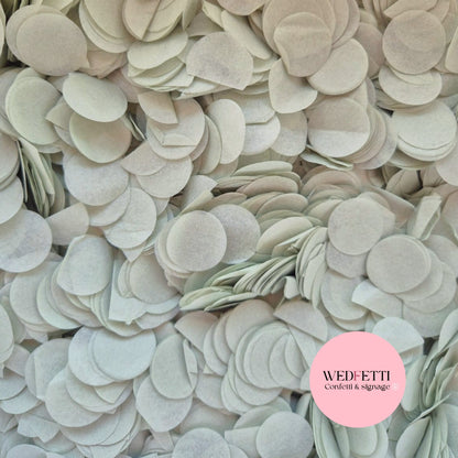 Circles Large 2.5cm Biodegradable - Light Sage Grey