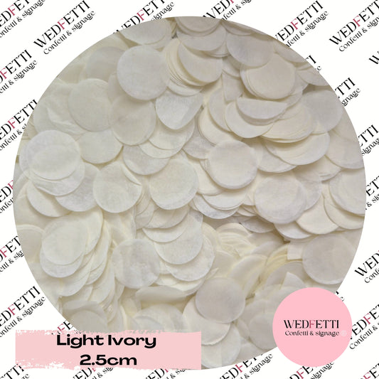 Circles Large 2.5cm Biodegradable - Light Ivory