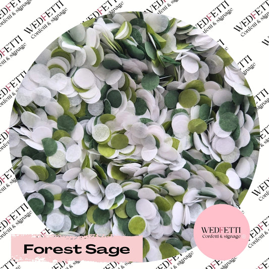 Slow falling paper Confetti - Forest Sage
