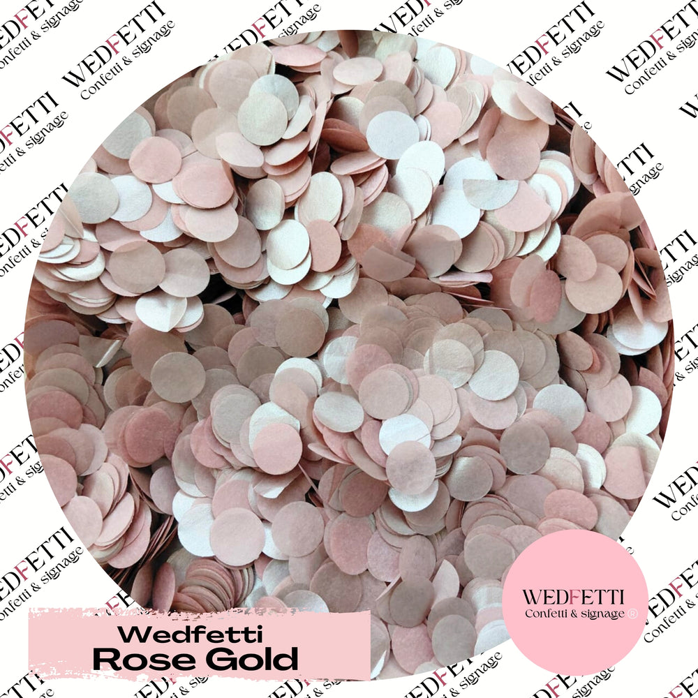 Slow falling paper Confetti - Rose Gold by Wedfetti - Biodegradable