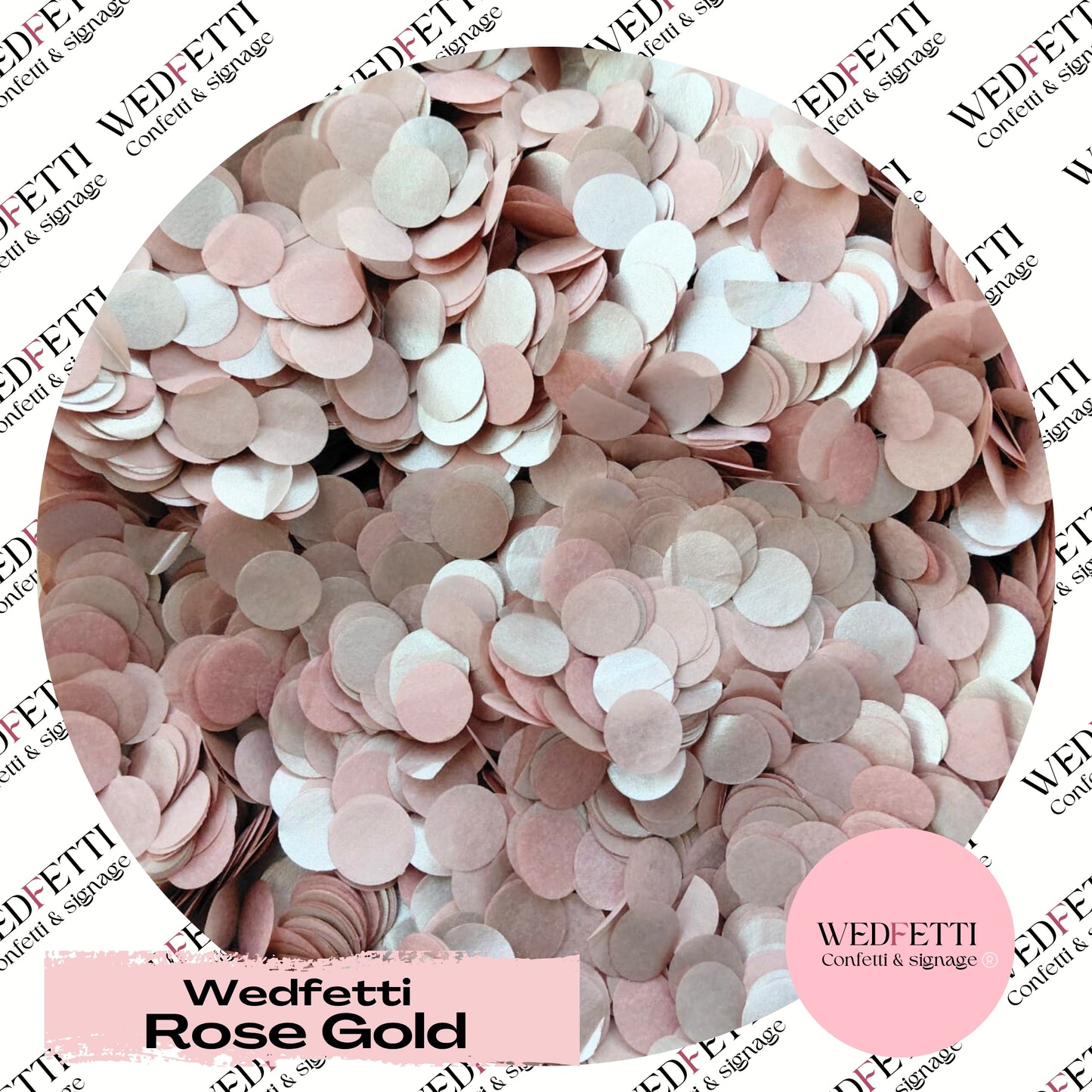 Slow falling paper Confetti - Rose Gold by Wedfetti - Biodegradable