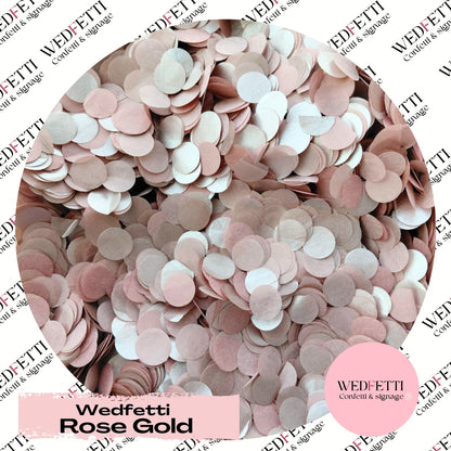 Slow falling paper Confetti - Rose Gold by Wedfetti - Biodegradable