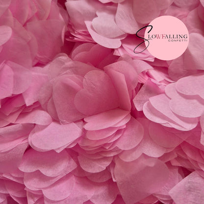 Biodegradable paper Confetti hearts - Baby Pink