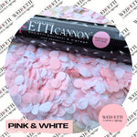 Gender reveal Biodegradable Confetti Cannon - Pink + White