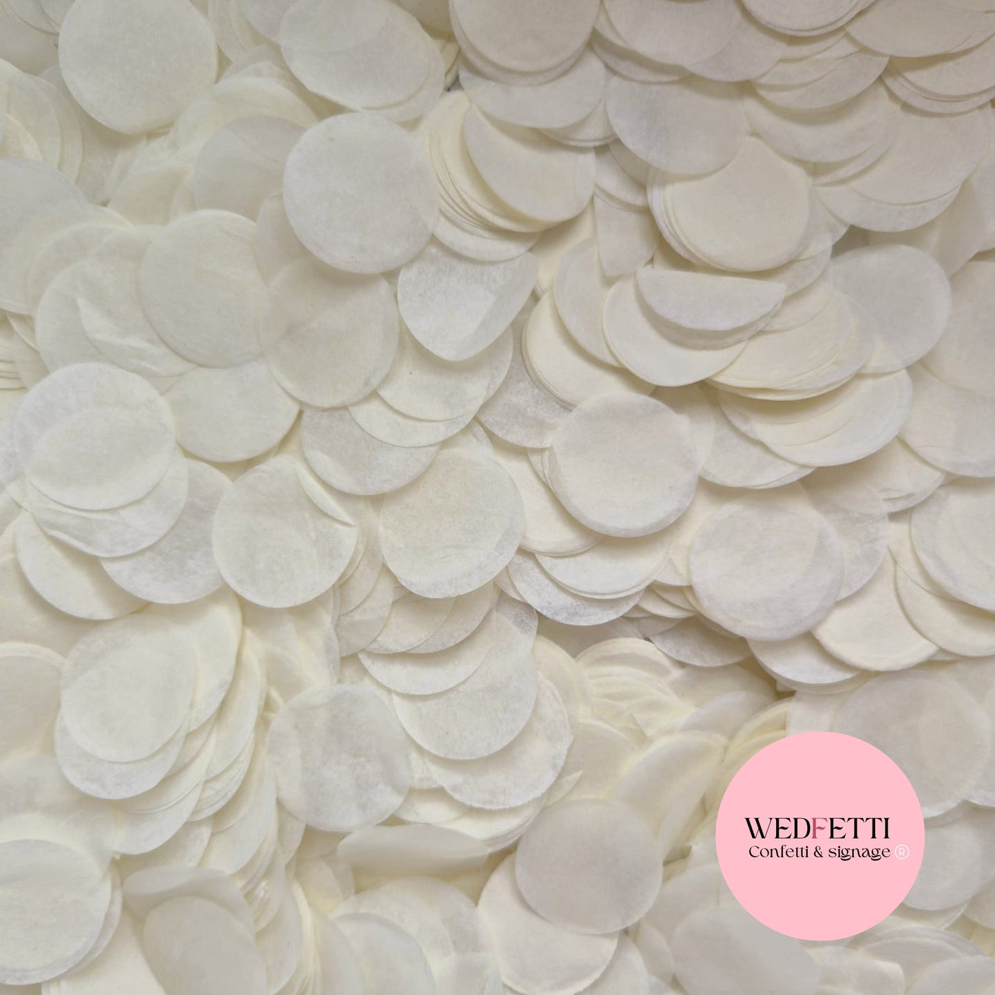 Circles Large 2.5cm Biodegradable - Light Ivory