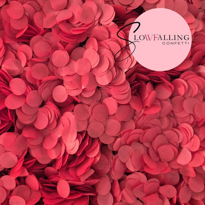 Slow falling paper Confetti - China Red