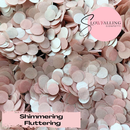 Slow falling paper Confetti - Rose Gold by Wedfetti - Biodegradable