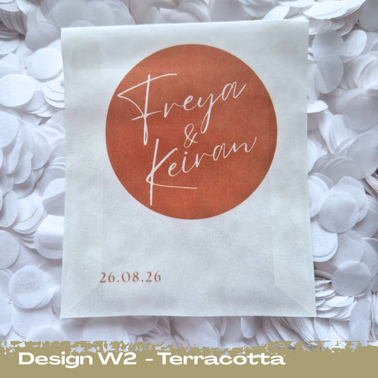 Confetti Packets Biodegradable - W2 Terracotta