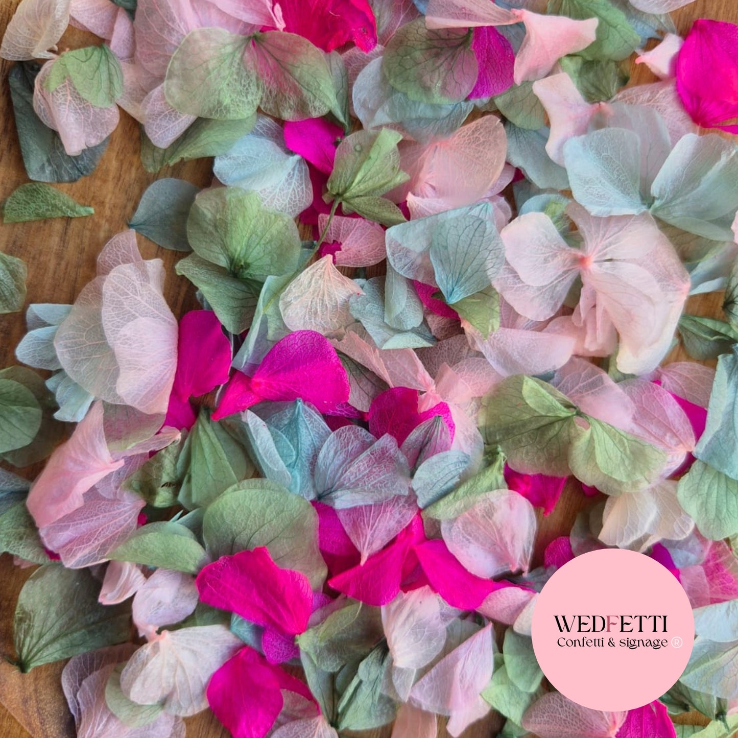 Petal Confetti hydrangea - Sage Pink Hydrangea mix Fuschia