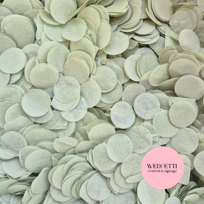Circles Large 2.5cm Biodegradable - Light Sage