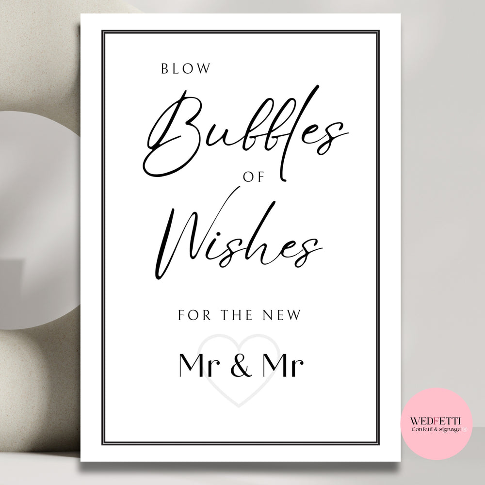 White stone collection - Bubbles sign (Mr & Mr)
