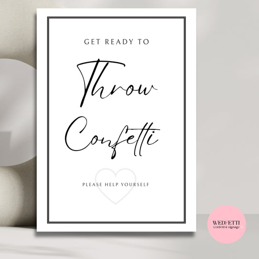 White stone collection - Confetti sign