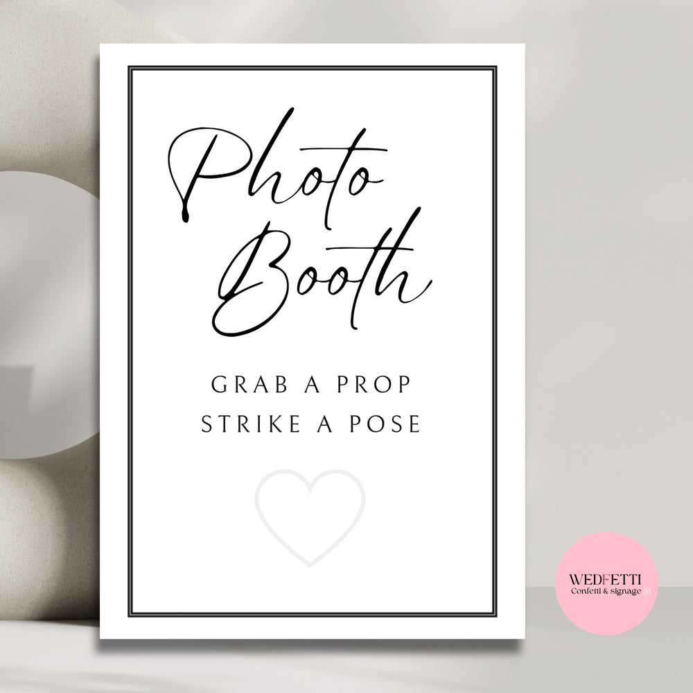 White stone collection - Photo booth sign
