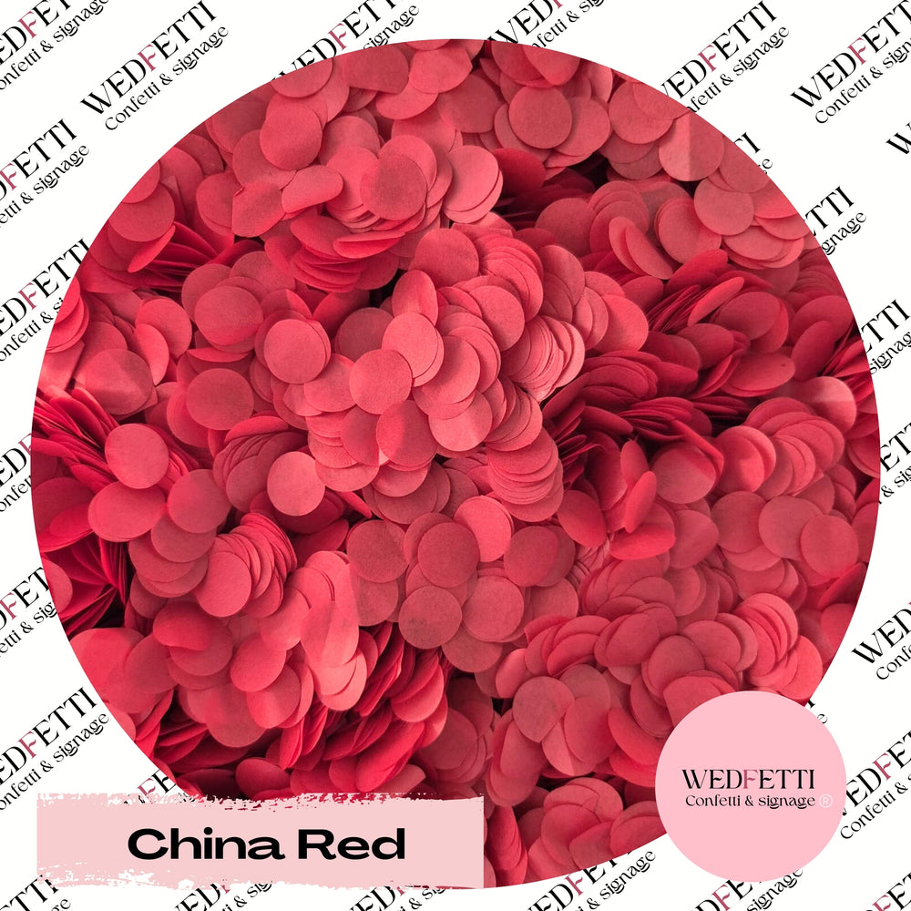 Slow falling paper Confetti - China Red