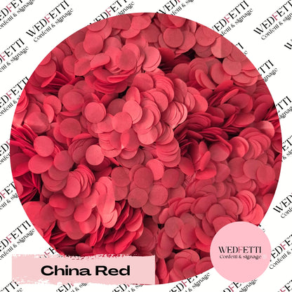 Slow falling paper Confetti - China Red