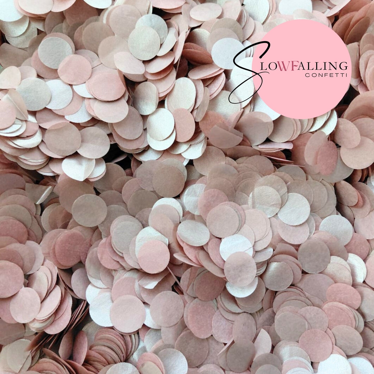 Slow falling paper Confetti - Rose Gold by Wedfetti - Biodegradable