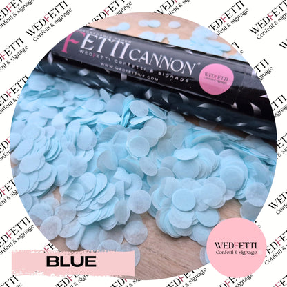 Gender reveal Biodegradable Confetti Cannon - Blue