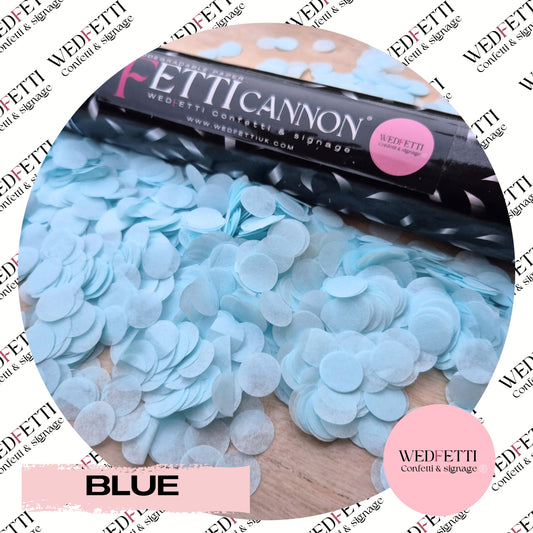 Gender reveal Biodegradable Confetti Cannon - Blue