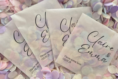 Slow falling paper Confetti - Deep Sunset Gold