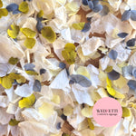Petal Confetti hydrangea - Light Ivory Dusty Blue lemon deep sage