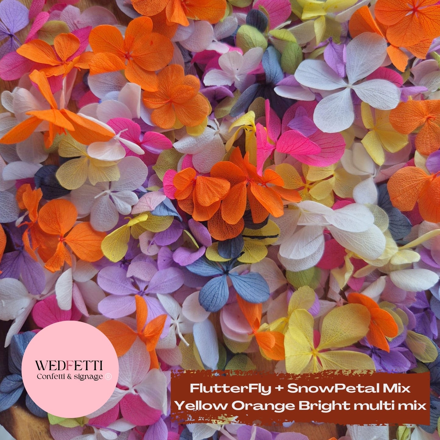 FlutterFly® Petal Confetti - Yellow Orange Bright Multi Mix