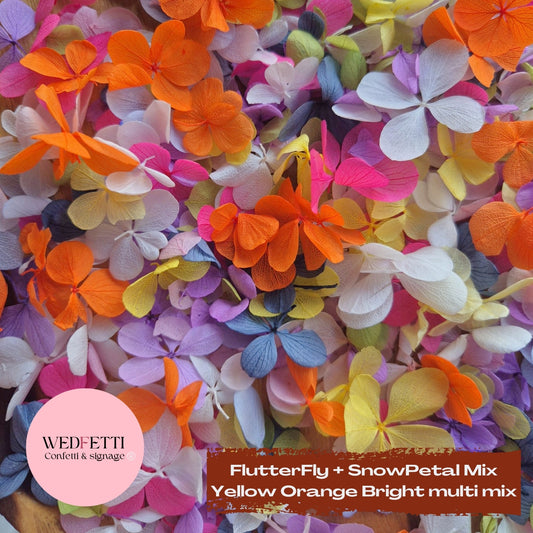 FlutterFly® Petal Confetti - Yellow Orange Bright Multi Mix