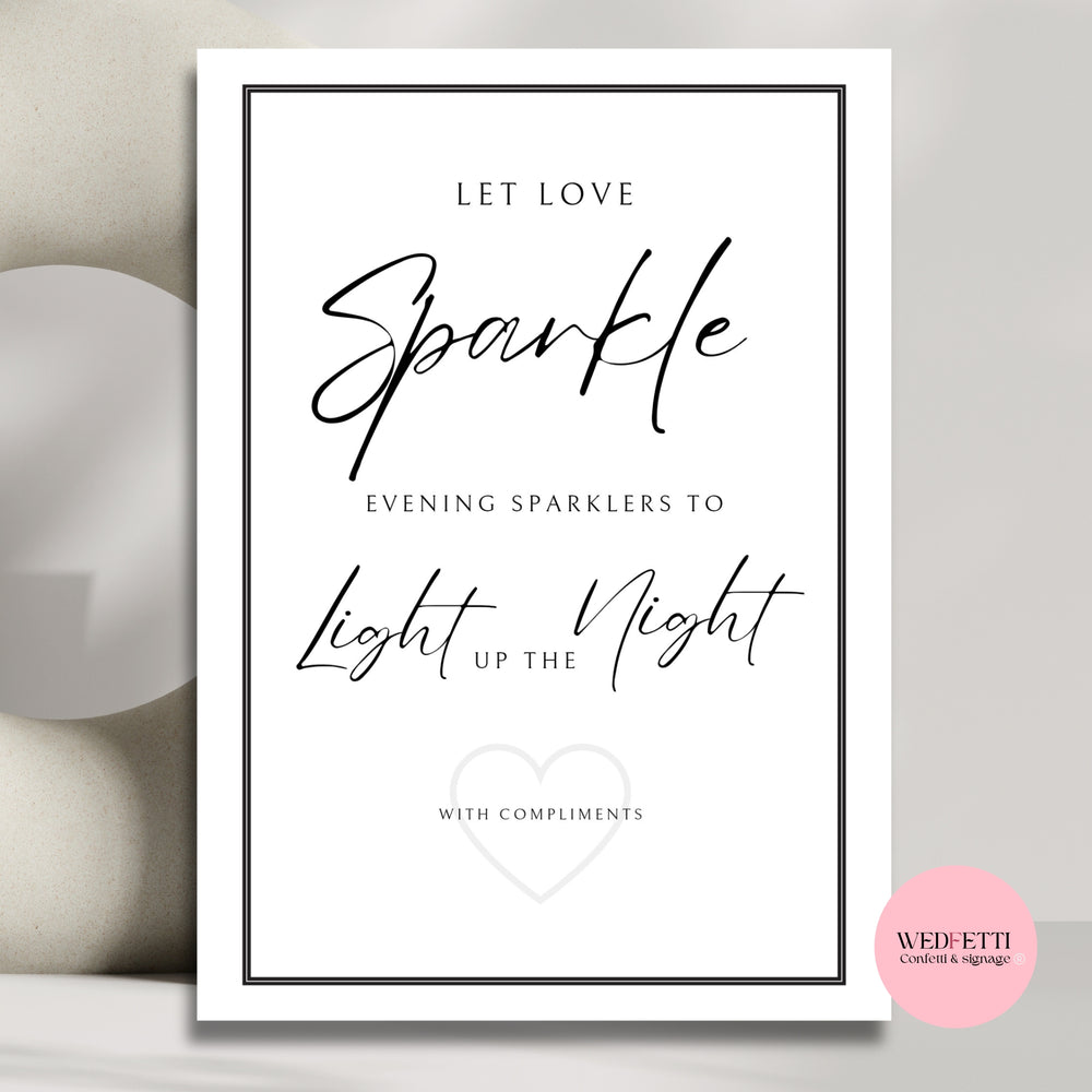 White stone collection - Sparklers sign