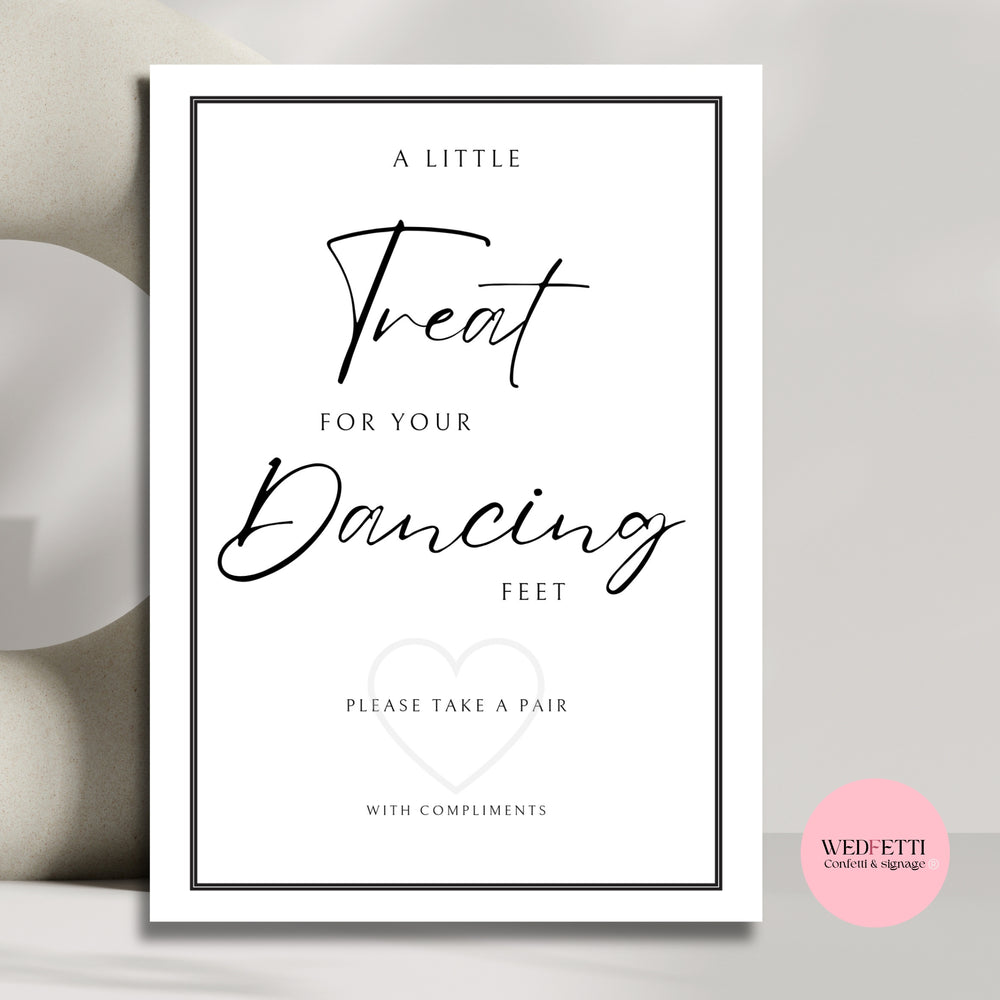 White stone collection - flip flop/ slipper sign