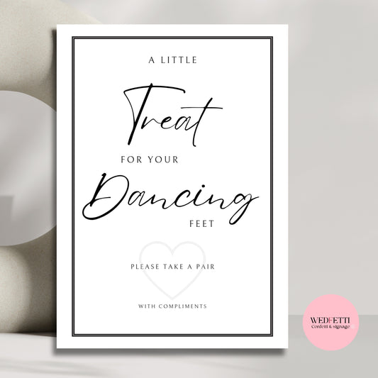 White stone collection - flip flop/ slipper sign