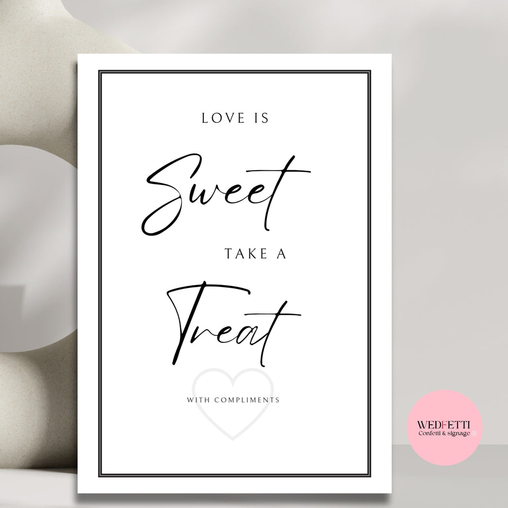 White stone collection - sweet cart/ table sign