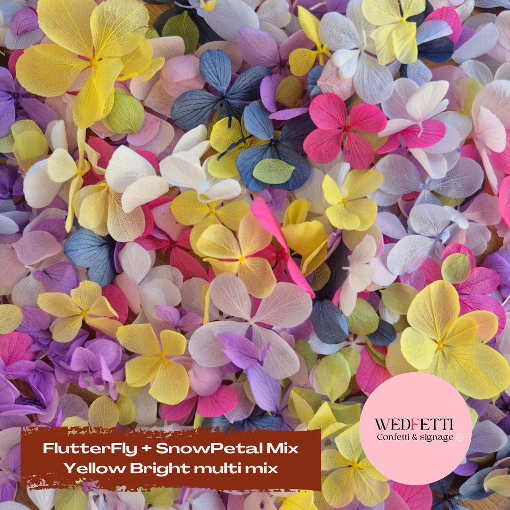 FlutterFly® Petal Confetti - Yellow Bright Multi Mix