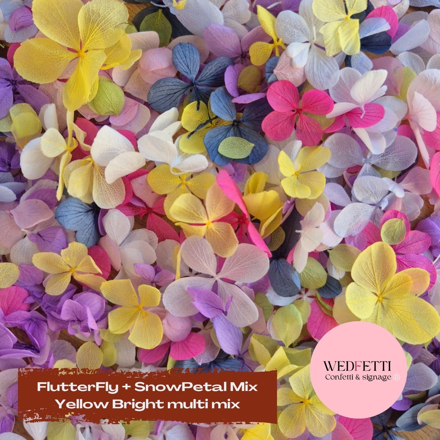 FlutterFly® Petal Confetti - Yellow Bright Multi Mix